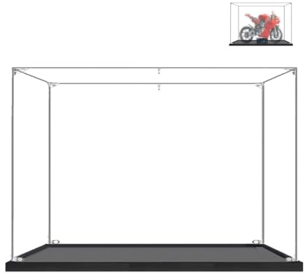 Hosdiy Acryl Vitrine für Lego-42202, für (Ducati Panigale-V4-S Motorrad) , für Modelle, Figuren, Transparente Schaukasten, 50x20x35cm
