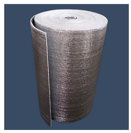 YPIOUREN Energiesparende Aluminiumfolie, Isolierende Aluminium-Dampfsperre, Reflektierende Folien-Isolierrolle ,For Decken, Wände, Stahlkonstruktionen, Dächer Usw.(1000cm/393.7in,0.5cm/0.2in)