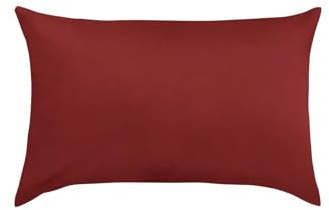 Traumschlaf Feinjersey Kissenbezug – weich & atmungsaktiv aus 100% Baumwolle – Jersey-Qualität, geschmeidig & pflegeleicht – mit Reißverschluss – 40x60 cm, weinrot