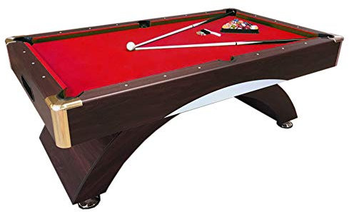 Billardtisch 8 ft Modell Caesar Billard Billard-Spiel Messung 220 x 110 cm neue rot