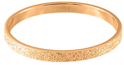 Quiges Acier Inoxydable Or Rose Sable Poussière d'Étoile Éclat Anneau Intérieur 2mm Hauteur pour Collection de Bague Empilage Taille 20mm (63)