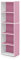 Furinno offenes Bücherregal mit 5 Fächerm, Holz, Weiß/Rosa, 40.1 x 23.98 x 132.1 cm