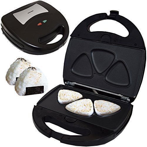 Syntrox Germany Onigiri Maker dreieckige japanische Grill Reisbälle Chefmaker SM-1300W Rice mit herausnehmbaren Backplatten