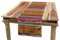ABAKUHAUS Mexikaner Tischläufer, Folk Vintage-Geometric, Esszimmer Küche Rechteckiger Dekorativer Tischläufer, 40 x 300 cm, Orange Magenta