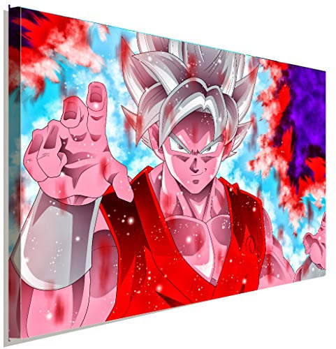 AK ART Son Goku Dragon Ball Super Leinwandbild Kunstdruck Wandbild Wanddeko XXL (80 x 60 cm)