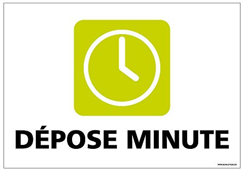 Panneau Dépose Minute - Protection Anti-UV - Dimensions 210x150 mm - Plastique Rigide PVC 1,5 mm