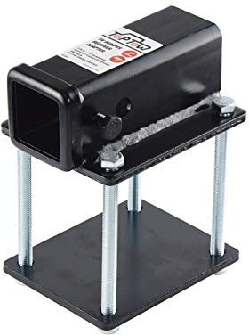 TOPTOW RV Bumper Hitch Receiver 63801 for 4 inch to 4.5 inch Beams, 2 inch Receiver Opening, Fits for Bike Racks, Cargo Carriers Camper-on