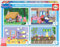 Educa - Peppa Wutz Puzzle ab 4 Jahren | Peppa Pig 4-in1 Puzzle-Set mit 20/40/60/80 Teilen, progressives Kinderpuzzle (18645)