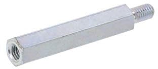 10X 223X25 Distanzmuffe mit Gewinde Innengew: M3 25mm Außengew: M3 Stahl DREMEC