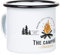 MUGSY Emaille Tasse, The Camping Adventures Lagerfeuer Motiv, 300ml, Camping & Trekking