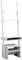 Home Source Desk Unit Home Office Shelving Storage with Stool Included, White, 3 Tier