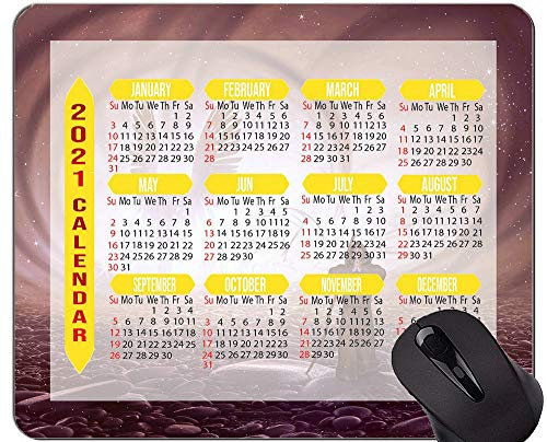 2021 Kalender Mauspad, Monk Angel Pray rutschfeste Gummibasis Mousepad