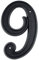 HASWARE Numero civico da 5,5 pollici (139mm) Numeri di porta moderni Numeri di indirizzi di casa, plastica ABS nera (9)