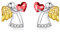 AOBOCO Schutzengel Ohrringe Mädchen Kinder 925 Sterling Silber Engel Ohrstecker, Taufgeschenke Kommunion Geschenke für Mädchen (Rot)