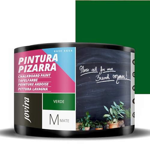 JOVIRA PINTURAS Vernice Lavagna. Per dipingere, disegnare e scrivere con il gesso sulle pareti. (375 MililitrI, Verde)