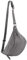 modamoda de - T77 - ital. Hüfttasche Bauchtasche Brusttasche Medium aus weichem Leder, Farbe:Graphitgrau