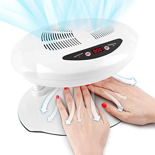 2 In 1 Hot & Cold Air Nail Dryer, Professional 400w Fast Nail Dryer, Nail Art Polish Drying Machine for Home Commercial Salon, lCD Auto Sensor for Fingernail and Toenail Machine Timer Setting