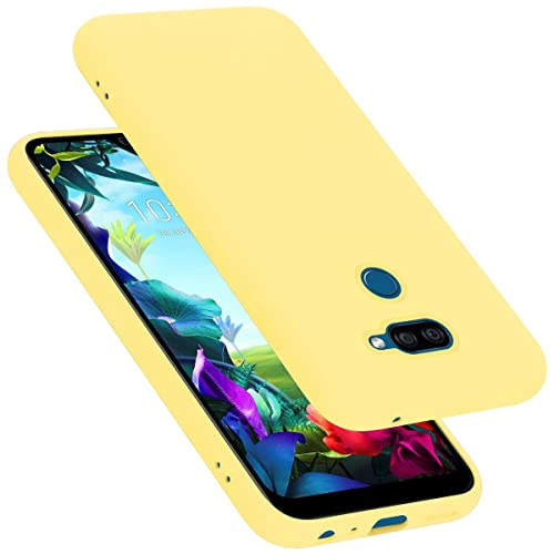 Cadorabo Hülle kompatibel mit LG K40S Hülle Silikon Handyhülle für K40S Case aus flüssigem Silikon- Kratzfeste und stoßfeste dünne TPU Schutzhülle - Liquid GELB
