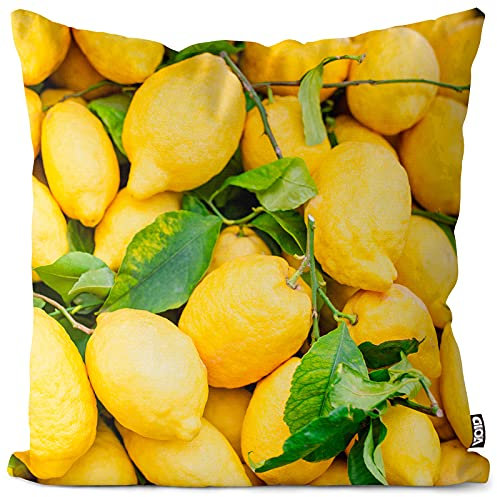 VOID Zitronen Obst Italien Kissenbezug Kissenhülle Sofakissen Kissen Deko Outdoor-Kissen Dekokissen, Kissen Größe:80 x 80 cm