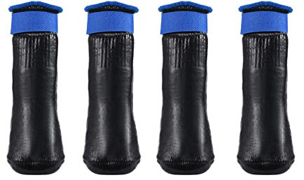 Avaner Hundesocken Anti Rutsch Hundeschuhe Pfotenschutz 4er Set wasserdichte Hundeschuhe mit verstellbaren Riemen Hunde Socken Schuhe Outdoor Indoor für kleine Hunde