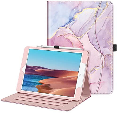FINTIE Case for iPad 9th / 8th / 7th Generation (2021/2020/2019) 10.2 Inch - [Corner Protection] Multi-Angle Viewing Stand Cover with Pocket & Pencil Holder, Auto Wake Sleep, Glittering Marble