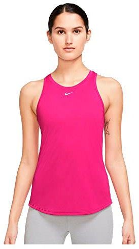 Nike Damen One Df Tank Shirt, Active Pink/White, XL EU