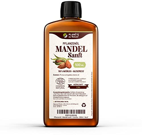 Mandelöl süß 500ml - 100% Rein, Natürlich & Kaltgepresst