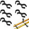 20 Stück Wanderstock Zubehör Kunststoff Alpenstock Clips Trekkingstock-Klemme, Shell-Schlauch-Führungsgerät für Outdoor-Gehstöcke (Schwarz)