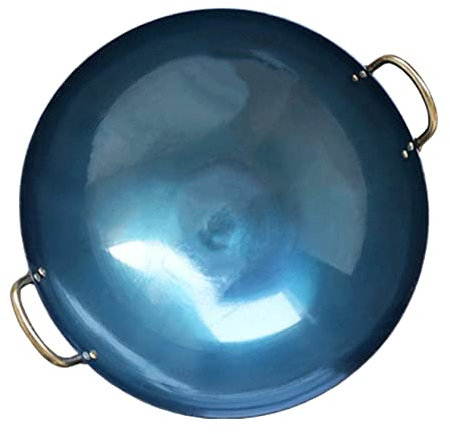 YYUINU Padella in ferro commerciale, adatta per mense, ristoranti, cucine di stalla, solelading, funzionamento di lavorazione, φ36 cm