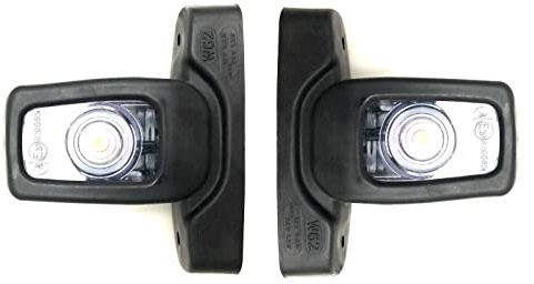 MelTruck 2x LED Umrissleuchten 12V 24V IP66/68 E20 – Positionsleuchte & Seitenmarkierungsleuchte – für LKW PKW Anhänger Trailer Wohnmobil Traktor Bus – klare Linse schwarz - ADR (ohne ADR)