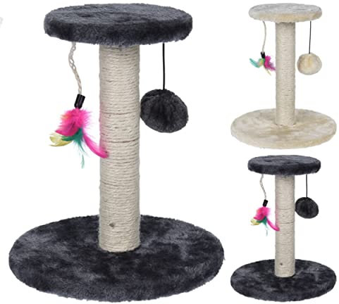 Cat Scratching Post Cat Climbing Tree | Cat Scratch Post With Toys Kitten Scratching Post | Scratching Post For Cat And Kittens Play Tower - Colour Varies One Supplied