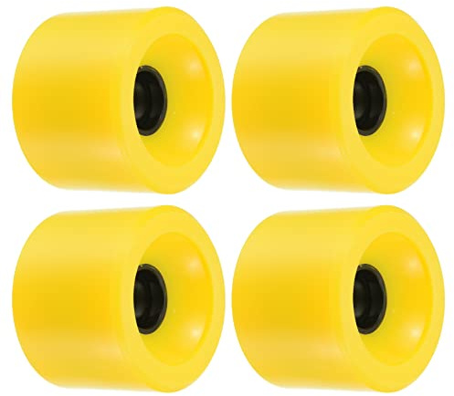 PATIKIL 4Pack 70mm 78A Langboard Rad Weich Cruiser Räder Straße Räder für Skateboards Skateboard Rad Ersatz PU Gelb
