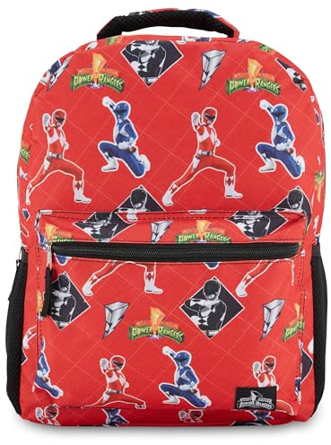 Power Rangers Klassischer Rucksack – Rot, Rosa, Schwarz, Grün, Gelb und Grün