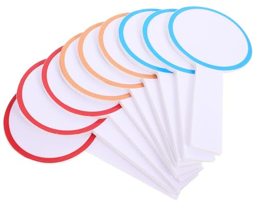 20Pcs Lavagna Cancellabile Portatile Mini Palette Per Giuria Lavagna Bianca Per Bambini Per Aste, Voti E Gioco Educativo, 20x10x0.5cm