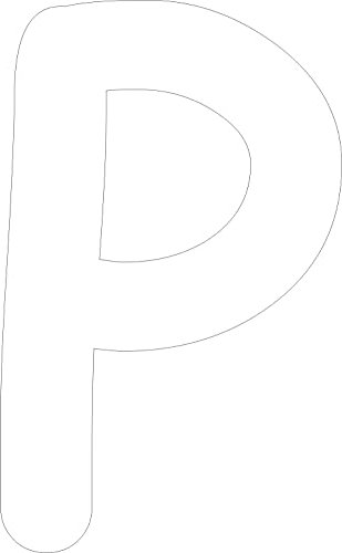 Kleckerliese Buchstaben Aufkleber 20 cm Einzel – seidenmatte Alphabet Sticker A–Z für Kinderzimmer, Wand, Tür, Möbel & Auto – selbstklebend & konturgeschnitten – P – Farbe Weiß
