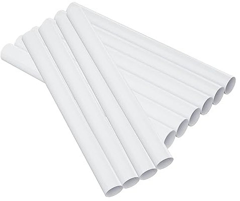 32 White Radiator Pipe Cover | 200mm x 15mm Collar Cover Guard Sleeves | Radiator Sleeves No Painting Or Mess Cut to Length