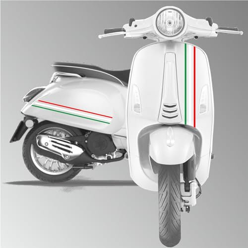 Kit adesivi tricolore italia fascia bandiera compatibili con PIAGGIO VESPA GTV GTS P150 primavera sprint cod.2118 (TRICOLORE)