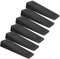 CREATISMO Pack of 5 Black Rubber Door Stoppers for Floor, Durable, Anti-Skid, Heavy-Duty Rubber Door Wedges Indoors Rubbers, for All Floor Types & Rubbers Doorstops Wedge Preventing Accidents