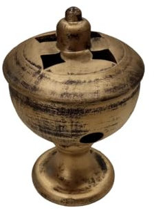 Incensario Semana Santa Cáliz - Liturgia Pascua botafumeiro Artesanal Colores Variados incensario cerámica (Oro)