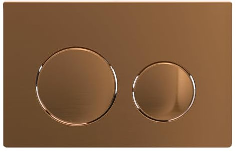 SPARES2GO Luxury Flush Plate Kit for Concealed Toilet Cistern Wall Hung Frame (Brushed Copper, 245mm x 165mm)