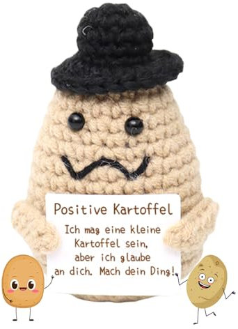 Yamobi Pocket Hug Positive Kartoffel,Glücksbringer, Lustige Geschenke,Mutmacher Geschenk,Abschiedsgeschenk Kollegen,Büro Gadgets,Geschenke für Abschlusssaison