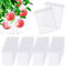50 Pcs Fruit Protection Bags, Fruit Netting Bags, 6 x 8 Inch Fruit Net with Drawstring Penetrating Light Fruit Bags Fruit Tree Netting Fruit Cover Mesh Bag for Plant Fruit Flower Vegetable (White)