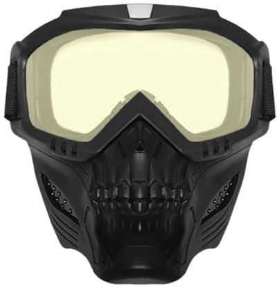 Motorradbrille mit abnehmbarer Gesichtsmaske,Skibrille - Abnehmbare, beschlagfreie, warme Schutzbrille,Dirtbike ATV Motocross Brille, Reiten Offroad Radfahren Motorrad Schutzbrille Anti-UV für Männer
