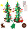 Weihnachtsbaum Bastelset Weihnachten, 4 Stück Weihnachtsdeko Bastelset Kinder 3 4 6 Jahre, Weihnachts Bastelsets Set Deko Mit Glitzersteine, Basteln Weihnachten Kinder Für Winter Window