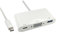 rhinocables USB C Hub Adapter, Slim Type C High Speed Multiport with PD for Macbook, Chromebook (Type C - VGA & USB)