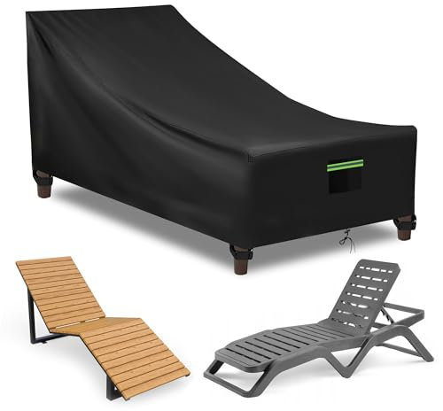 Neuradical Gartenliege Abdeckung, Schutzhülle für Liegen, 420D Winterfest & Langlebig Abdeckung Gartenliege - Liegenabdeckung für alle Jahreszeiten Wasserdichte Sonnenliegenabdeckungen 200x75x40/70cm