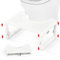 Bambus-Toilettenhocker, faltbar, 17,8 cm, 20,3 cm oder 22,9 cm, höhenverstellbar, für Erwachsene und Kinder, stabiler Kot-Tritthocker für Badezimmer, rutschfest, Weiß