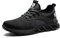 NASONBERG Sicherheitsschuhe Arbeitsschuhe Herren Damen Leicht Arbeitsschutzschuhe Stahlkappenschuhe Atmungsaktiv mit Stahlkappe Schwarz 37 EU