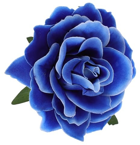 TENDYCOCO 3 Stück 2 1 Haarspange Mit Rosenblüten Brosche Für Damen Blaue Blumenhaarspange Hochzeitskopfschmuck Für Die Braut Applizierte Stoffblumen Bürste Haar Strass Mädchen Fürs Haar Blue