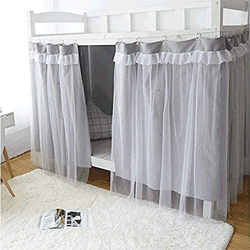 Rideau occultant anti-poussière pour lit mi-hauteur Rose 1,2 m